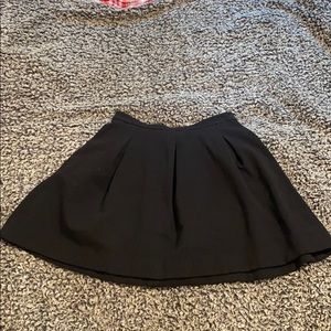 Express black high waisted skater skirt